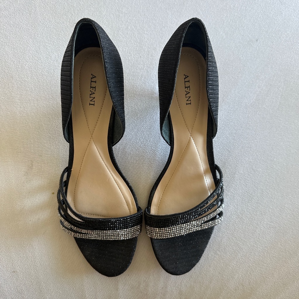 Alfani Giorjah Sparkle D’orsay Heeled Sandal